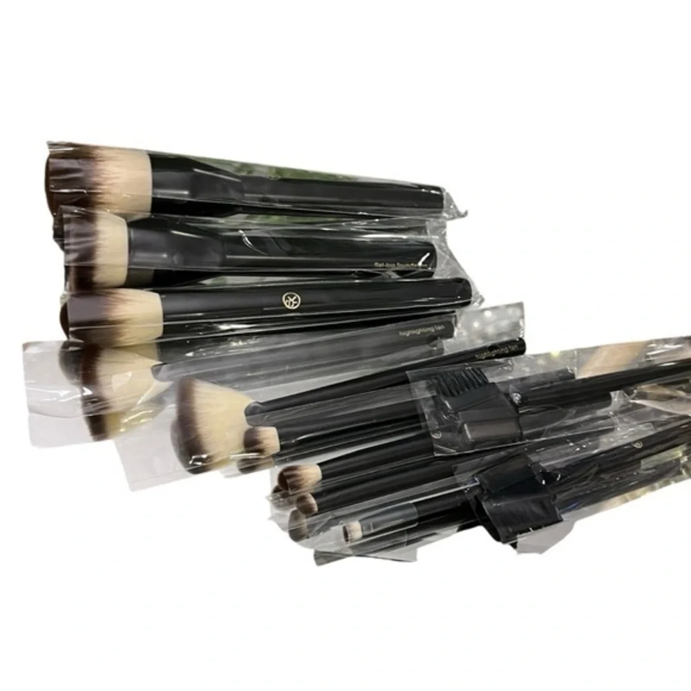 SK Set Of 11 Brushes | Beauty Foundation Powder Blush Shadow Brow Fan | Gift Set